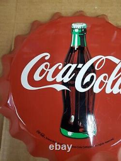 Vintage Coca cola Bottle Cap Sign A