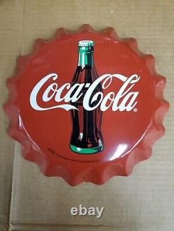 Vintage Coca cola Bottle Cap Sign B