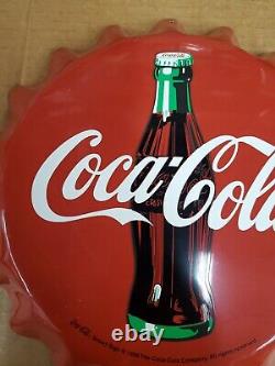 Vintage Coca cola Bottle Cap Sign B