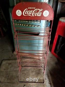 Vintage Coca-cola Bottle Return Rack Coke Display Antique Carton Crate Pack Sign