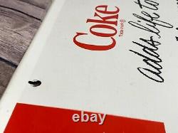 Vintage Coca-cola Metal Advertising Original Coke Soda Chalkboard Sign 28x20
