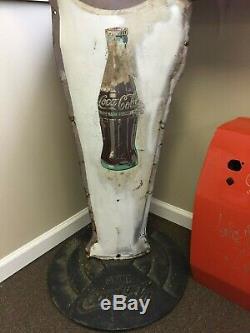 Vintage Coca-cola Policeman School Crossing Guard Original Coke Advertising Sign