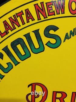 Vintage Coca-cola Porcelain Sign 18 Coke Soda Pop Atlanta Beverage Coke Bottle