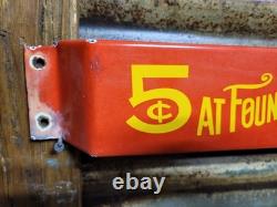 Vintage Coca-cola Porcelain Sign Door Push Bar Soda Beverage Drink Food Coke Pop