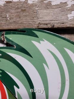 Vintage Coca-cola Porcelain Sign Old 40 Soda Pop Beverage Food Store Coke Boy