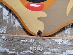 Vintage Coca-cola Porcelain Sign Old 40 Soda Pop Beverage Food Store Coke Boy
