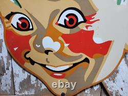 Vintage Coca-cola Porcelain Sign Old 40 Soda Pop Beverage Food Store Coke Boy