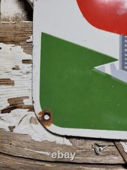 Vintage Coca-cola Porcelain Sign Old Coke Diner Fountain Soda Beverage Pop Drink