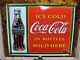 Vintage Coca-cola Porcelain Sign Soda Coke Pop 17 Restaurant Beverage Drink