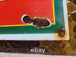 Vintage Coca-cola Porcelain Sign Soda Coke Pop 17 Restaurant Beverage Drink