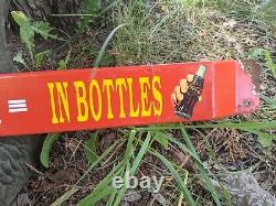Vintage Coca-cola Push Door Bar Soda Coke Porcelain Gas Station Metal Sign