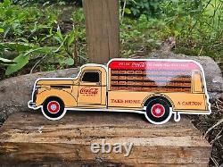 Vintage Coca-cola Simitruck Sprite Boy Porcelain Soda Metal Sign 17 X 5