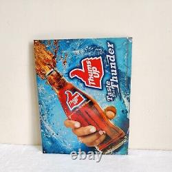 Vintage Coco Cola Thums Up Taste The Thunder Advertising Tin Sign Board S62