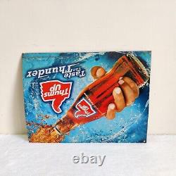 Vintage Coco Cola Thums Up Taste The Thunder Advertising Tin Sign Board S62