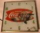 Vintage Coke Advertising Drink Coca-Cola Light Up 15x15 Wall Clock Electric Sign