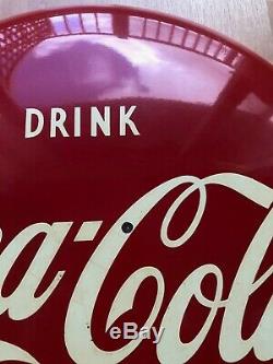 Vintage Coke Button 16 Tin Sign Button Advertising Drink Coca Cola In Bottles