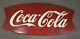 Vintage Coke Coca- Cola Fish Tail Metal Sign 42X 20 Advertising Antique