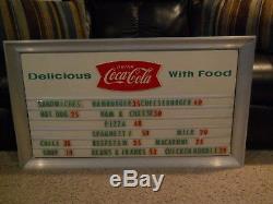 Vintage Coke, Coca Cola Menu Board, Translucent, With Letters And Numbers