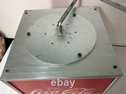 Vintage Coke Coca-cola Light Up Rotating Cube Store Display. Works
