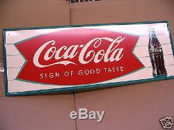 Vintage Coke Sign, 1966 Fishtail Sign