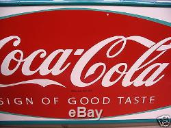 Vintage Coke Sign, 1966 Fishtail Sign