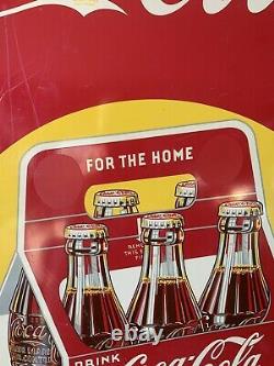 Vintage Coke Sign Coca Cola 6 Pack Sign Original