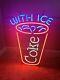 Vintage Coke With Ice Neon Sign