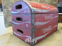 Vintage Coke Wooden Crate Chest Box Antique Coca-Cola Bottle RARE 9806