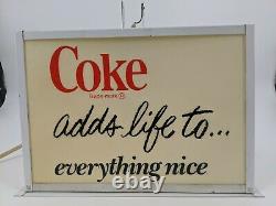 Vintage Come Adds Life To Everything Nice Hanging Light Sign Coca Cola