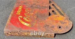 Vintage Crusty Rusty Patina Coca Cola Flange Sign