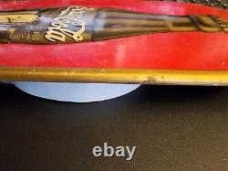 Vintage DATED Embossed Coca-Cola Bottle Thermometer Sign Metal Antique Coke