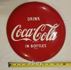 Vintage DRINK COCA COLA IN BOTTLES 12 Button Advertising SIGN AM 94 X