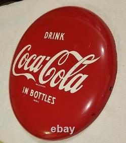 Vintage DRINK COCA COLA IN BOTTLES 12 Button Advertising SIGN AM 94 X