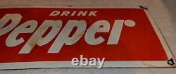 Vintage Dr Pepper Porcelain Sign Coca-Cola Pepsi Mr Pibb Barq's Frostie 20 x 7
