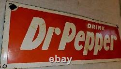 Vintage Dr Pepper Porcelain Sign Coca-Cola Pepsi Mr Pibb Barq's Frostie 20 x 7
