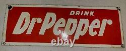 Vintage Dr Pepper Porcelain Sign Coca-Cola Pepsi Mr Pibb Barq's Frostie 20 x 7