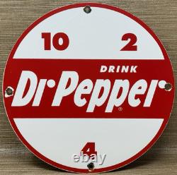 Vintage Dr Pepper Porcelain Sign Gas Station Pump Plate Dew Pepsi Oil Coca Cola