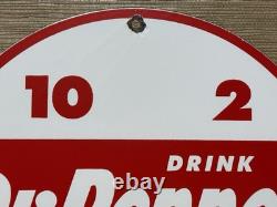 Vintage Dr Pepper Porcelain Sign Gas Station Pump Plate Dew Pepsi Oil Coca Cola