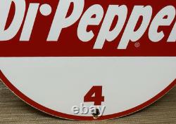Vintage Dr Pepper Porcelain Sign Gas Station Pump Plate Dew Pepsi Oil Coca Cola