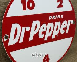 Vintage Dr Pepper Porcelain Sign Gas Station Pump Plate Dew Pepsi Oil Coca Cola