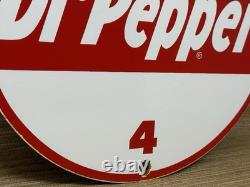 Vintage Dr Pepper Porcelain Sign Gas Station Pump Plate Dew Pepsi Oil Coca Cola