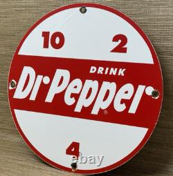 Vintage Dr Pepper Porcelain Sign Gas Station Pump Plate Dew Pepsi Oil Coca Cola