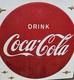 Vintage Drink Coca Cola 3ft Button Sign General Store Advertisement Gas Station