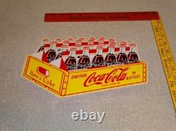 Vintage Drink Coca Cola In Bottles 24 Pack Die-cut Case 12 Metal Soda Gas Sign Vintage Drink Coca Cola In Bottles 24 Pack Die-cut Case 12 Metal Soda Gas Sign