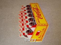 Vintage Drink Coca Cola In Bottles 24 Pack Die-cut Case 12 Metal Soda Gas Sign