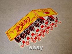 Vintage Drink Coca Cola In Bottles 24 Pack Die-cut Case 12 Metal Soda Gas Sign