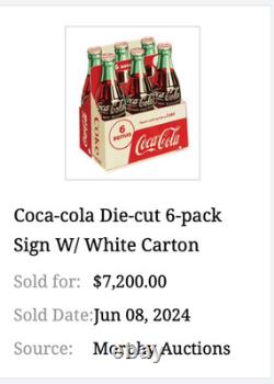 Vintage Drink Coca Cola In Bottles 24 Pack Die-cut Case 12 Metal Soda Gas Sign