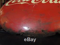 Vintage Drink Coca-Cola Metal 24 Button Sign