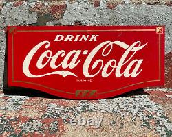 Vintage Drink Coca Cola Sign Masonite Kay Display Advertising Soda Gas Station