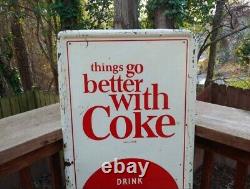 Vintage Drink Coca Cola Things Go Better With A Coke Metal Advertising Sign